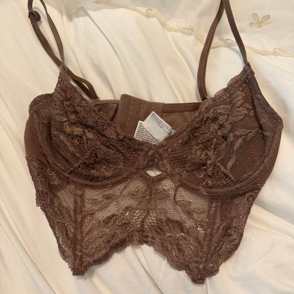 Forever-21 Women's Brown Crop-top
